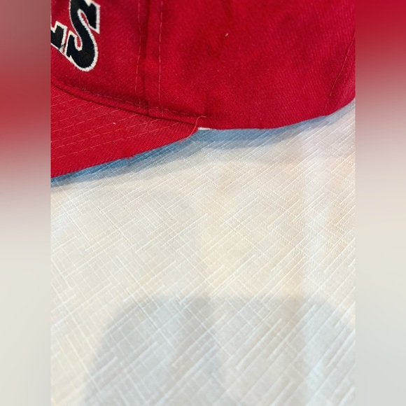 90s Y2K Chicago Bulls Red Starer Snap Back Cap - Picture 3 of 10